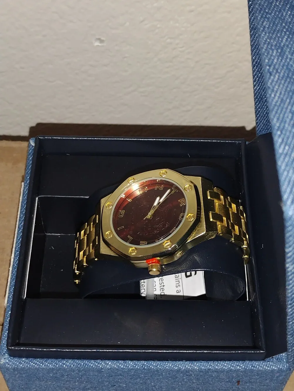 TRUE RELIGION MEN'S WATCH GOLD TONE TRUE RELIGION GOLD TONE TIGER WATCH NEW